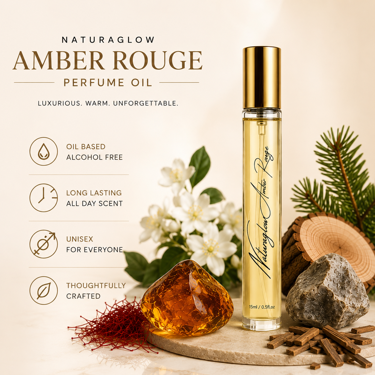Naturaglow Amber Rouge Perfume Oil